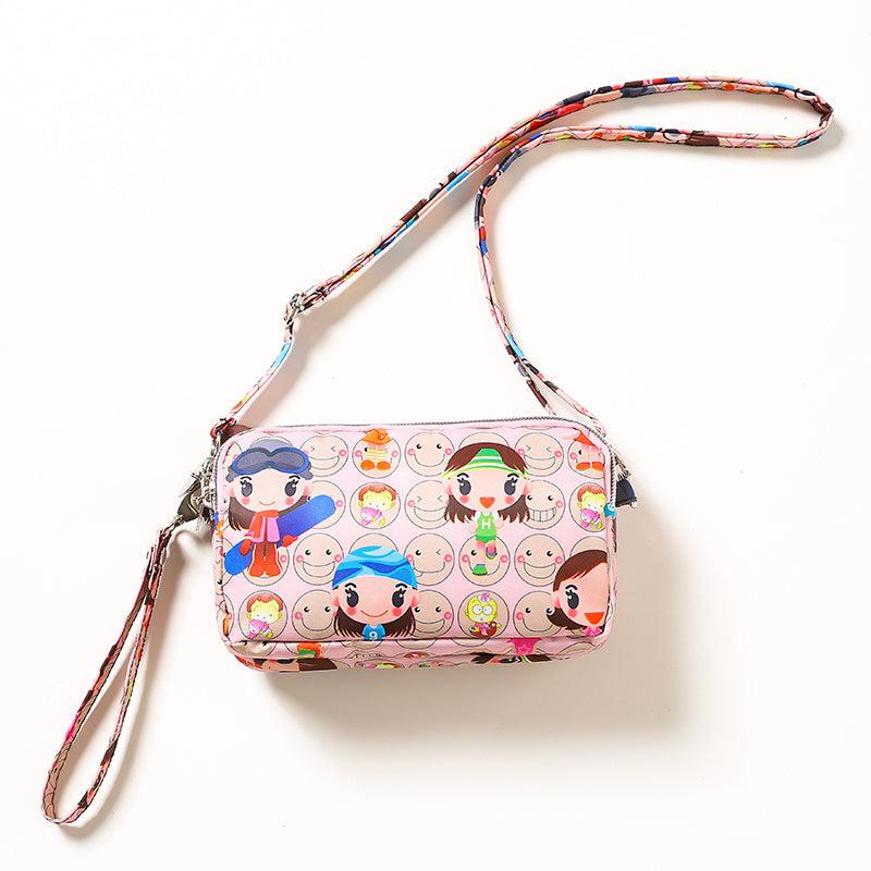 Women's Zipper Coin Purse Mobile Phone Bag Travel Three-layer Zipper Wallet