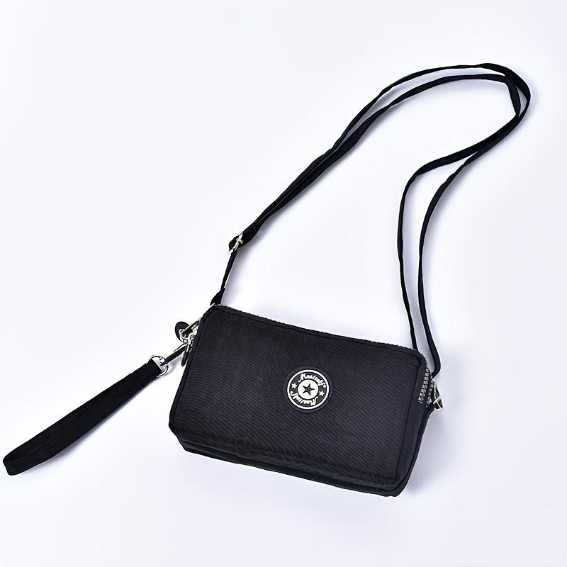 Women's Zipper Coin Purse Mobile Phone Bag Travel Three-layer Zipper Wallet