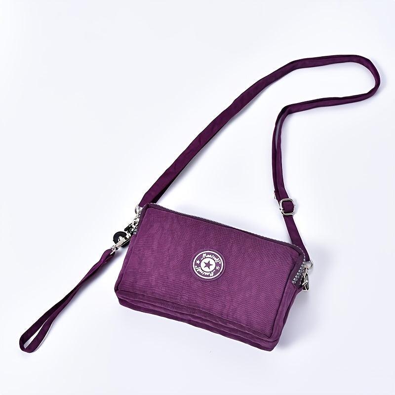Women's Zipper Coin Purse Mobile Phone Bag Travel Three-layer Zipper Wallet