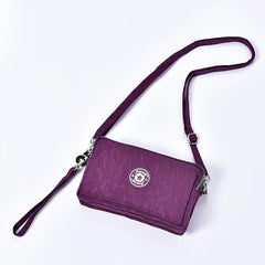 Women's Zipper Coin Purse Mobile Phone Bag Travel Three-layer Zipper Wallet