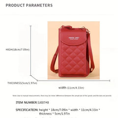 Mini Crossbody Bag Zipper Clutch Wallet for Women