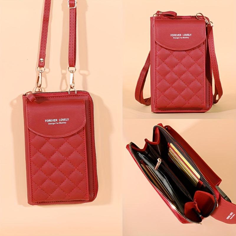 Mini Crossbody Bag Zipper Clutch Wallet for Women