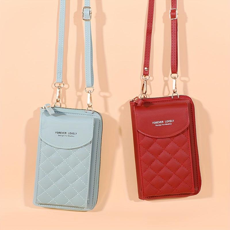 Mini Crossbody Bag Zipper Clutch Wallet for Women