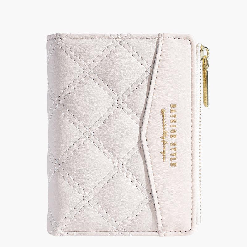 Women's Quilted Credit Card Holser PU Leather Wallet