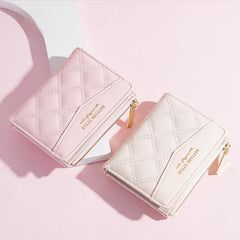 Women's Quilted Credit Card Holser PU Leather Wallet