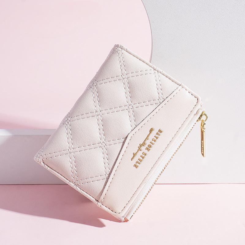 Women's Quilted Credit Card Holser PU Leather Wallet