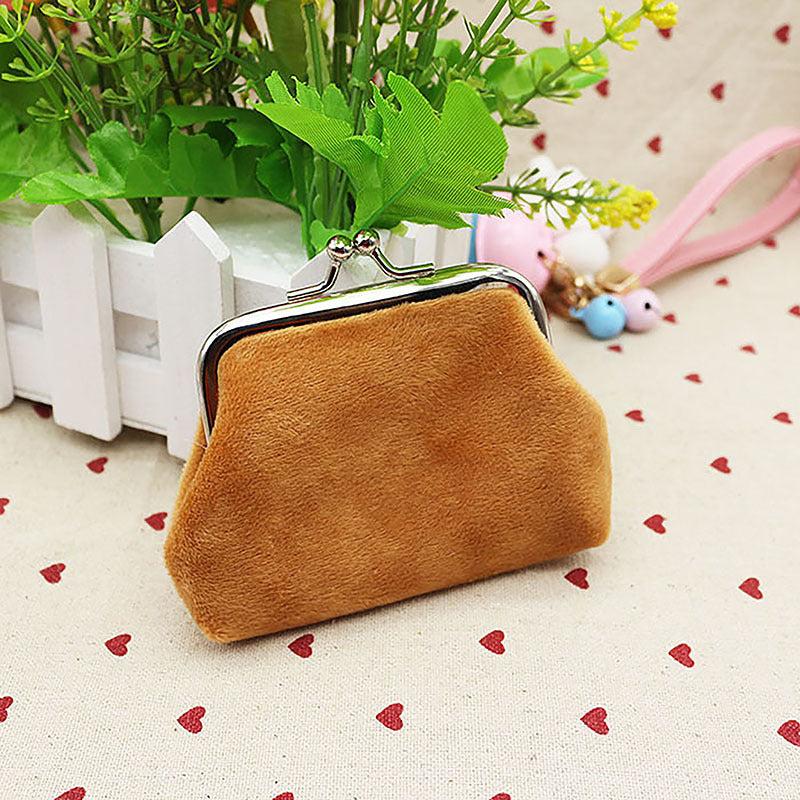 Fluffy Kiss Lock Coin Purse for Women