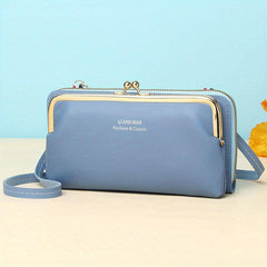 Minimalist Shoulder Bag Kiss Lock Wallet