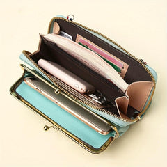 Minimalist Shoulder Bag Kiss Lock Wallet