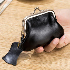 Vintage Clutch Purse Kiss Lock Coin Purse Solid Wallet