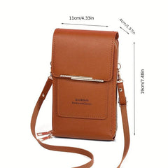 Transparent Touch Screen Phone Bag Crossbody Anti Theft Shoulder Bag