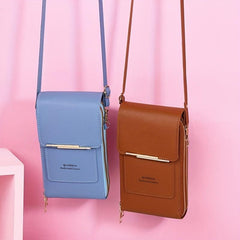 Transparent Touch Screen Phone Bag Crossbody Anti Theft Shoulder Bag