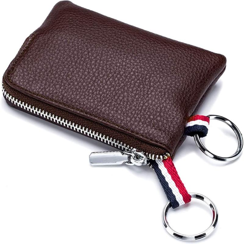 Solid Coin Purse PU Leather Portable Lightweight Keys Holder