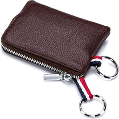 Solid Coin Purse PU Leather Portable Lightweight Keys Holder