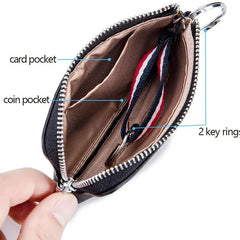 Solid Coin Purse PU Leather Portable Lightweight Keys Holder