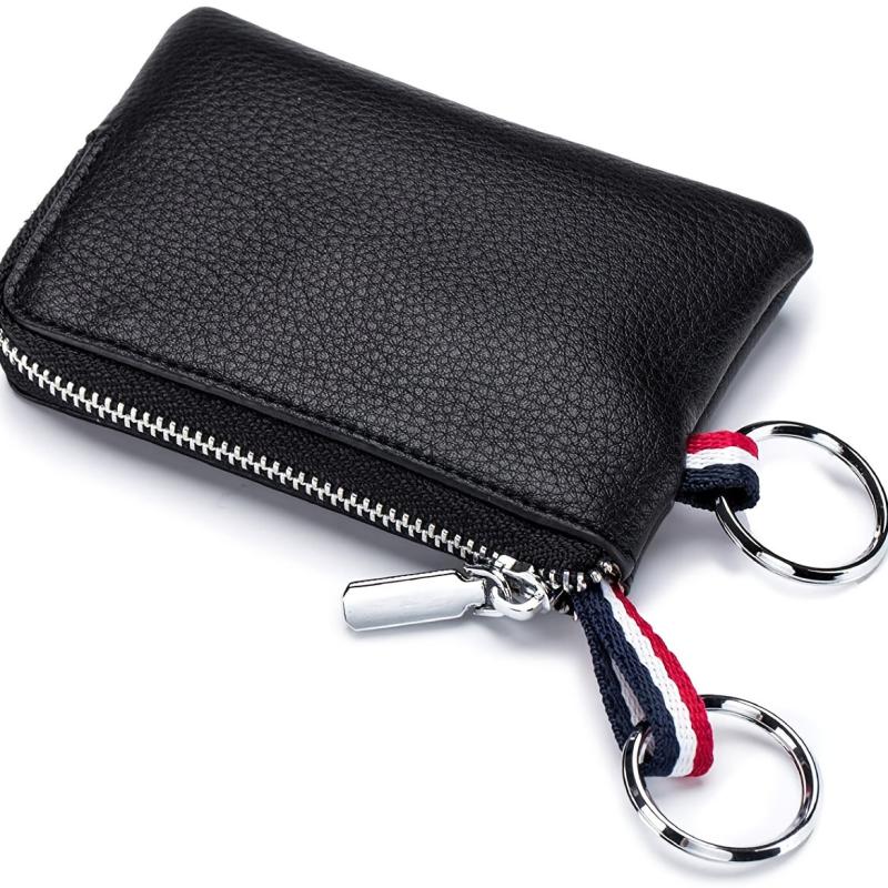 Solid Coin Purse PU Leather Portable Lightweight Keys Holder