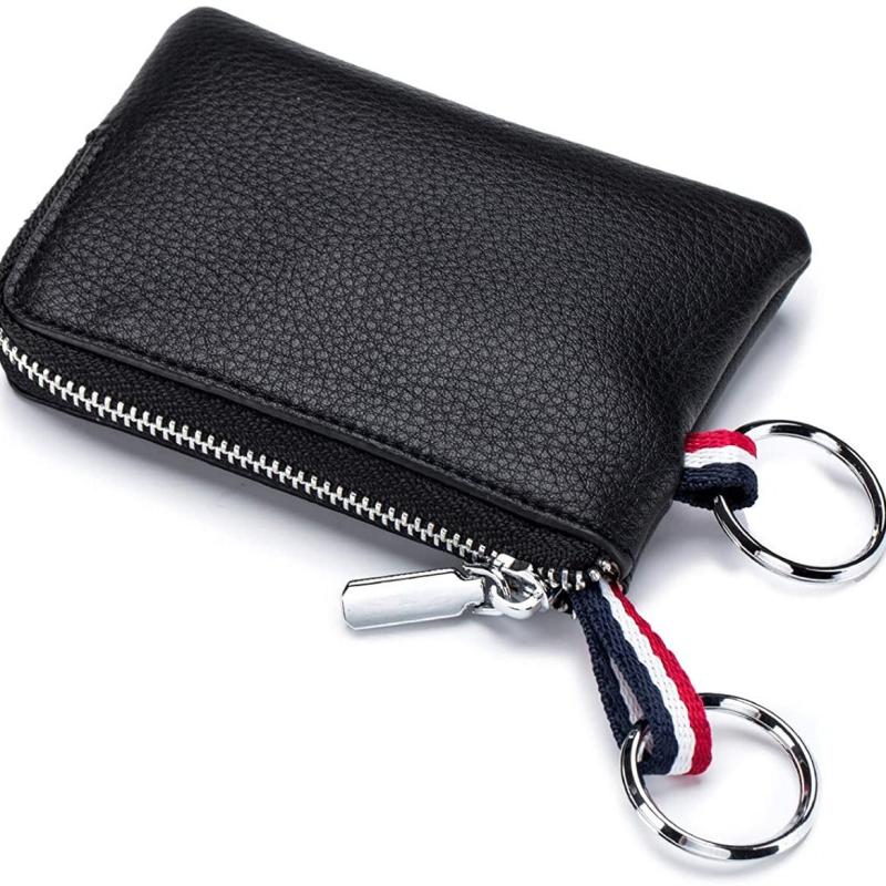Solid Coin Purse PU Leather Portable Lightweight Keys Holder