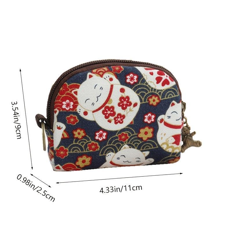 Animal Pattern Coin Purse Mini Wallet With Zipper Clutch Purse