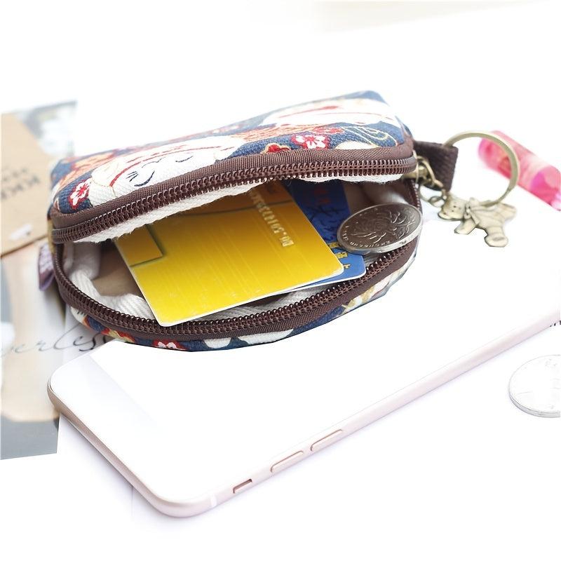Animal Pattern Coin Purse Mini Wallet With Zipper Clutch Purse