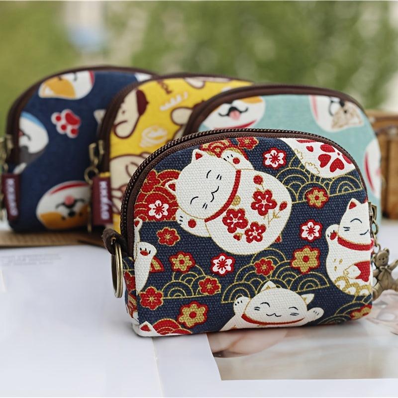 Animal Pattern Coin Purse Mini Wallet With Zipper Clutch Purse