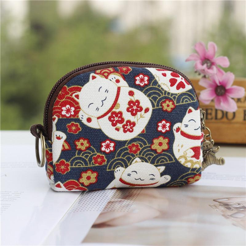 Animal Pattern Coin Purse Mini Wallet With Zipper Clutch Purse