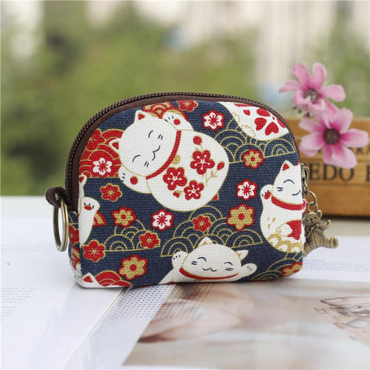 Animal Pattern Coin Purse Mini Wallet With Zipper Clutch Purse