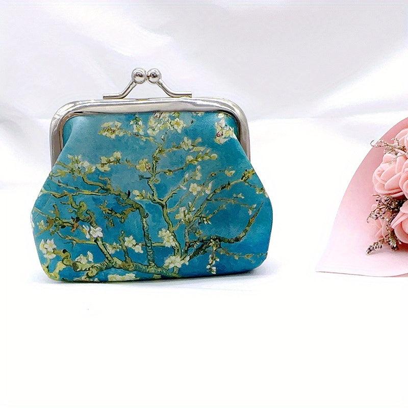 Women's Landscape Print Coin Purse Mini Storage Bag Key Bag