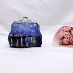 Women's Landscape Print Coin Purse Mini Storage Bag Key Bag