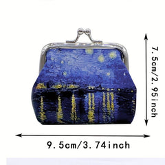 Women's Landscape Print Coin Purse Mini Storage Bag Key Bag