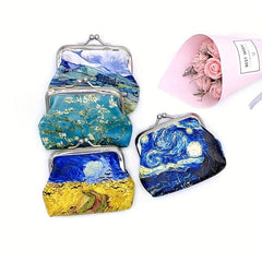 Women's Landscape Print Coin Purse Mini Storage Bag Key Bag
