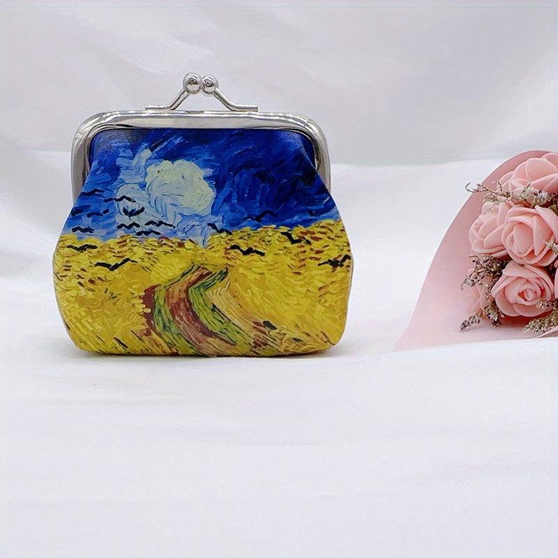 Women's Landscape Print Coin Purse Mini Storage Bag Key Bag