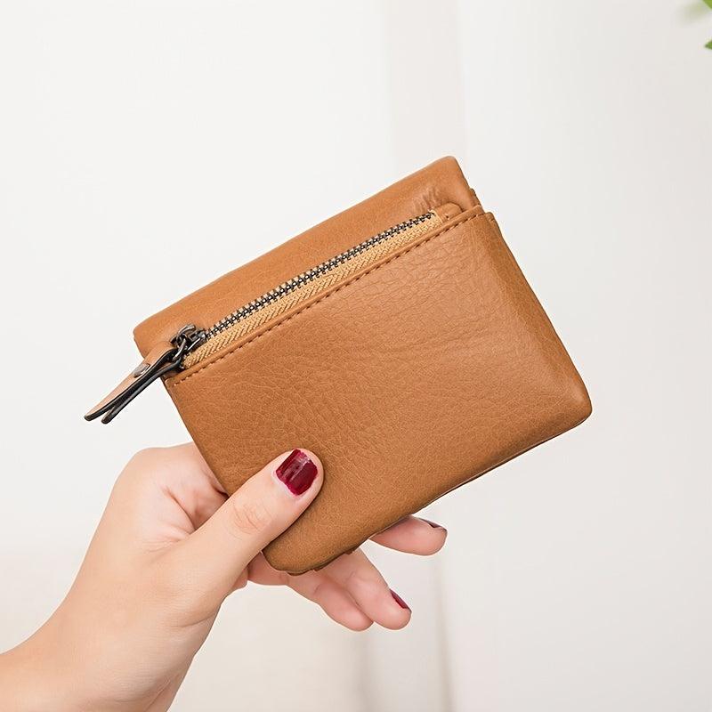 Retro Faux Leather Small Wallet with Snap Button