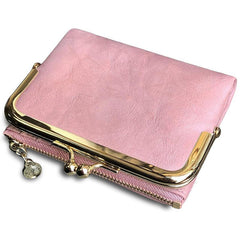Vintage Small Clutch Coin Purse with Kiss Lock Pocket