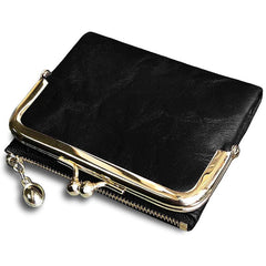 Vintage Small Clutch Coin Purse with Kiss Lock Pocket