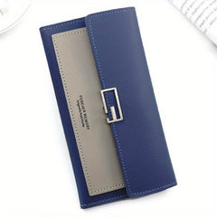 Women's Long Wallet with Card Slots & Zipper Pocket