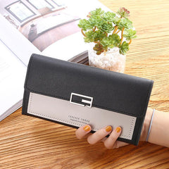 Women's Long Wallet with Card Slots & Zipper Pocket