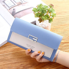 Women's Long Wallet with Card Slots & Zipper Pocket