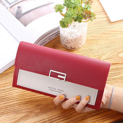 Women's Long Wallet with Card Slots & Zipper Pocket