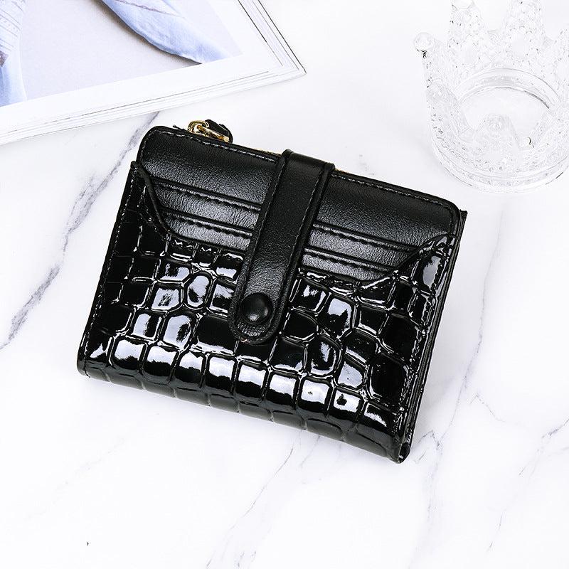 Stone Pattern Short Wallet Women's Card Slots Purse Coin Purse