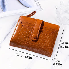 Stone Pattern Short Wallet Women's Card Slots Purse Coin Purse