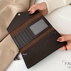 Crocodile Embossed Long Women's Wallet Envelop Clutch