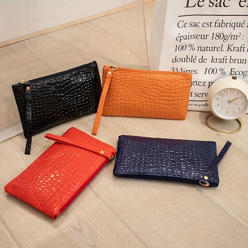 Crocodile Pattern Wallet Clutch Coin Purse