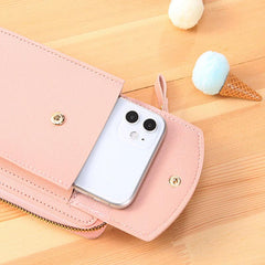 Women's Cell Phone Bag Solid Zipper Shoulder Bag