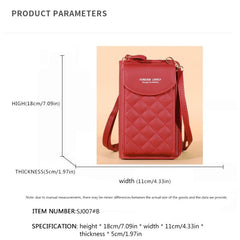 Argyle Pattern Quilted Shoulder Bag Crossbody Phone Purse