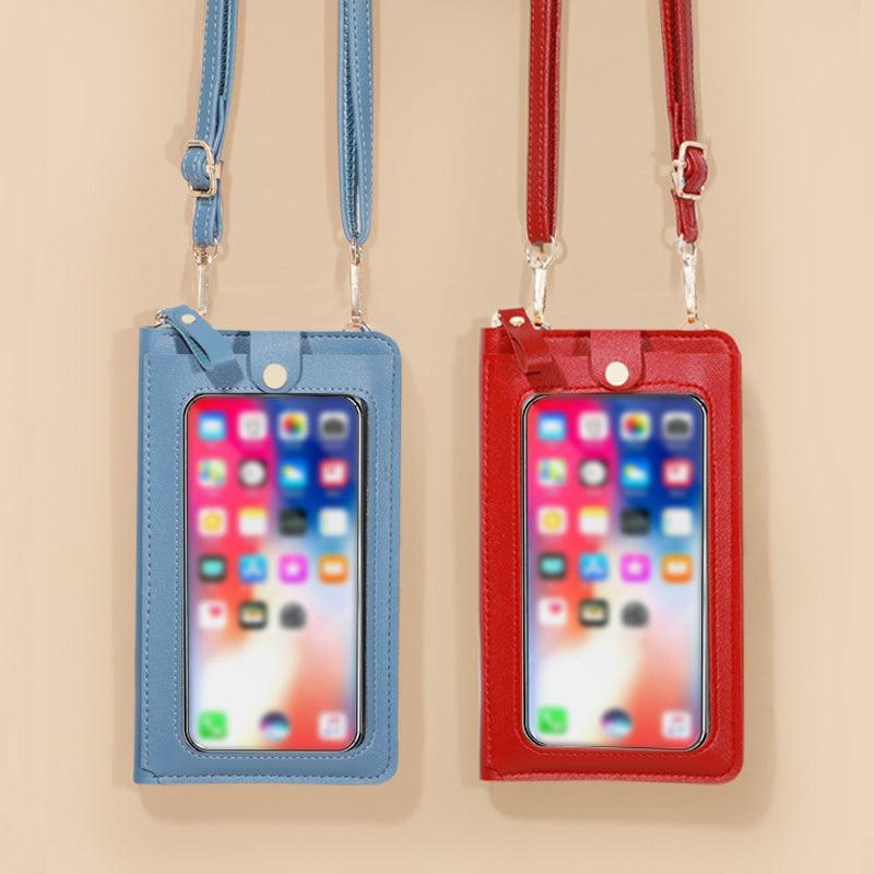 Minimalist Solid Shoulder Bag Touch Screen Crossbody Bag