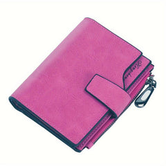 Minimalist Embossed Short Wallet Solid Clutch Coin Purse