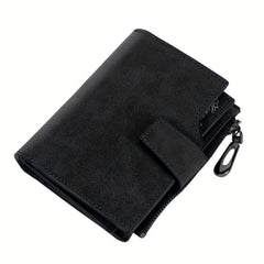 Minimalist Embossed Short Wallet Solid Clutch Coin Purse