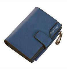 Minimalist Embossed Short Wallet Solid Clutch Coin Purse