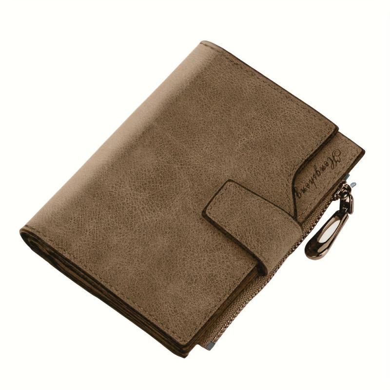 Minimalist Embossed Short Wallet Solid Clutch Coin Purse