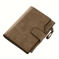 Minimalist Embossed Short Wallet Solid Clutch Coin Purse
